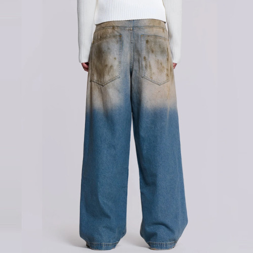 OEM pants| Gradient pants | Blue pants | Grey pants | Fashion pants | Vintage pants | Street pants