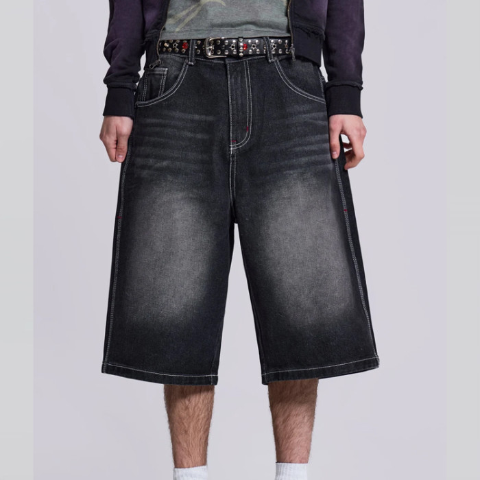 Custom shorts | Denim shorts | Stretch denim shorts | High-waisted shorts | Washed color shorts