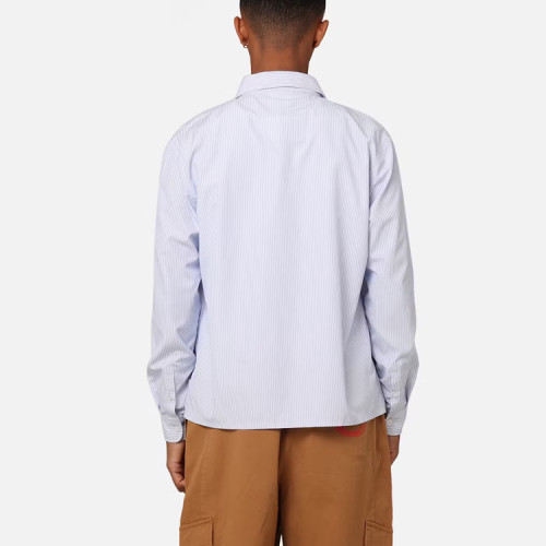 Custom shirt | Long-sleeved shirt | Vertical stroke shirt | Blue shirts | Thin shirt | Cotton shirts