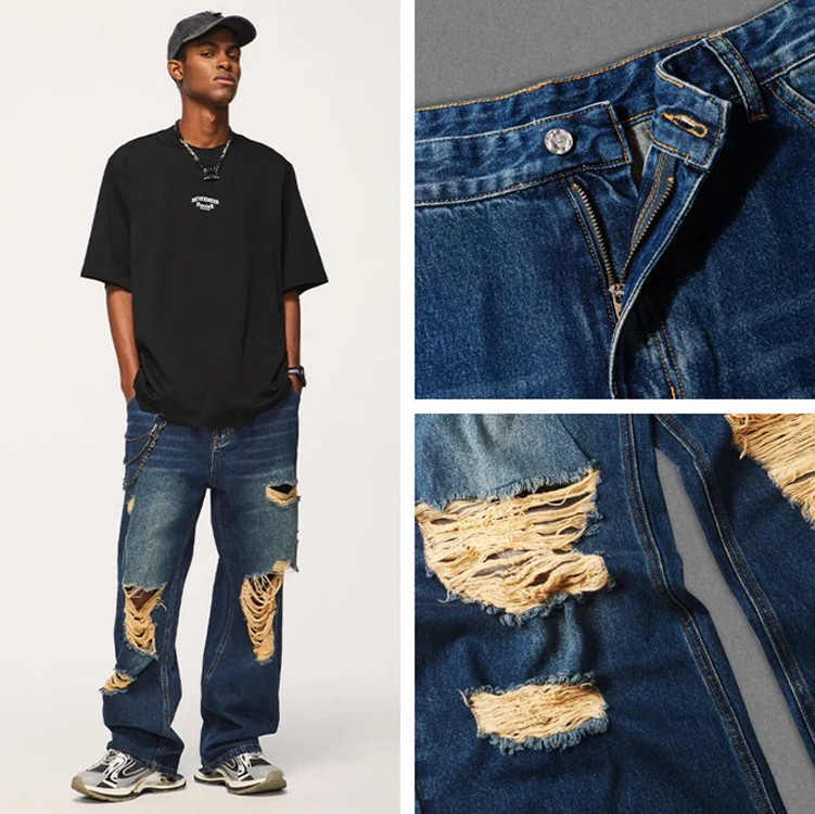 custom mens streetwear jeans