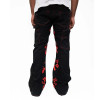 OEM pants | Black stacked pants | Silk screen printed | High quality printed | Men's straight pants