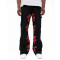 Custom Mens Streetwear Stacked Pants | Silk Screen Printed | Stacked | Loose Fit | Cargo | Custom Print Logo