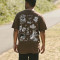 Custom T-shirt | Brown T-shirt | Printed T-shirt | Fashion graffiti T-shirt | Latest T-shirts