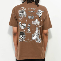 Custom T-shirt | Brown T-shirt | Printed T-shirt | Fashion graffiti T-shirt | Latest T-shirts