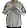 Oem hoodie | Gray hoodies | Side zipper hoodie | Cuffed zipper hoodie | Solid color hoodies