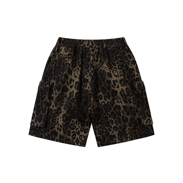 Custom shorts | Leopard print shorts | Black and brown shorts | Single button shorts | Fashion short