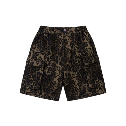 Custom shorts | Leopard print shorts | Black and brown shorts | Single button shorts | Fashion short