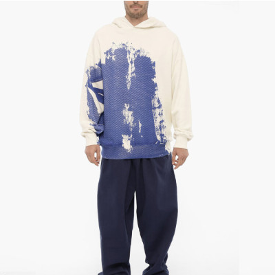 Custom Mens Hip Hop Hoodies | Over Printed | White | Oversized | Cotton | Hooded | OEM