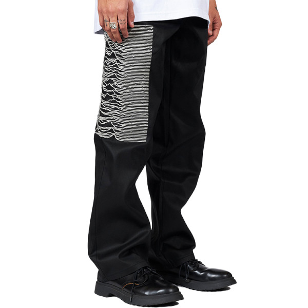 Custom pants | Wave print pants | Simple black and white pants | Spandex pants | Fashion loose pants