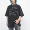 Custom T-shirt | Short sleeve printed t-shirt | Black t-shirt | Flower embroidery t-shirt