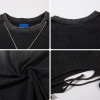 Custom T-shirt | Black gradient t-shirt | Hole design t-shirts | Irregular cut t-shirt | Street tee