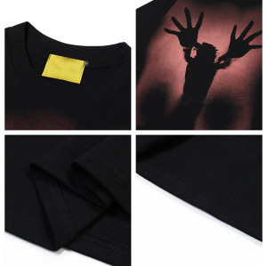 OEM T-shirt | Red silhouette graphic t-shirt | Abstract art t-shirt | Fashion personality t-shirts