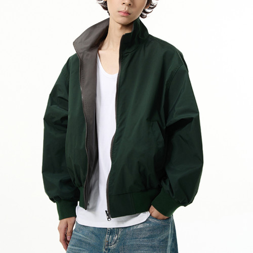 Oem jacket | Dark green light jacket | Zipped jacket | Jacket with pockets | Minimalist daily jacket