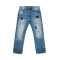 OEM pants | Ripped design pants | Blue denim pants | Personalised worn pants | Embroidered pants