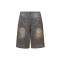Custom shorts | Blue brown denim shorts | Vintage style shorts | High stretch denim shorts