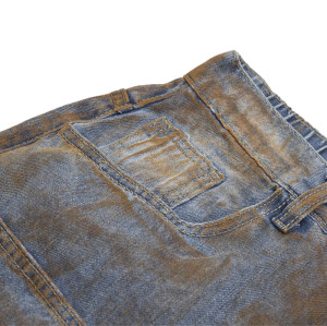 Custom shorts | Blue brown denim shorts | Vintage style shorts | High stretch denim shorts