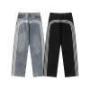OEM pants | Light blue washed jeans | Black minimalist jeans | Loose straight leg pants