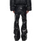 OEM pants | Black leather pants | Fashion street pants | Extra length straight pants