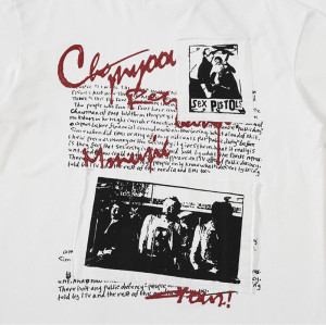 Custom T-shirt | Vintage photo t-shirt | Minimalist letter t-shirt | Patchwork T-shirt | Loose tee