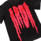 Custom T-shirt | Red fluffy T-shirt | Fashion forward flocked crafted T-shirt | High-quality t-shirt