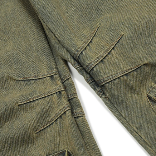 OEM pants | Make old washed blue denim pants | Practical multi-pocket pants | Outdoor versatile pant