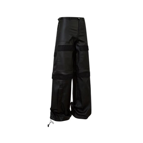 OEM pants | Multifunctional pants in black | Adjustable pants legs | Polyester pants | Loose pants