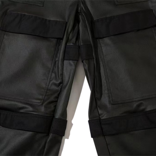 OEM pants | Multifunctional pants in black | Adjustable pants legs | Polyester pants | Loose pants