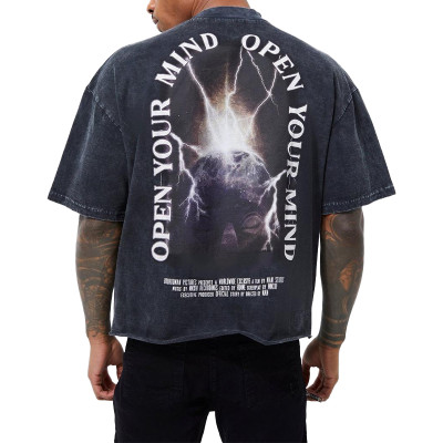 Custom T-shirt | Lightning printed t-shirt | Personalised street t-shirt | Fashion forward t-shirt