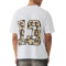 OEM T-shirt | Leopard printed t-shirt | White t-shirt | Fashion numbers t-shirt | Crew neck t-shirt