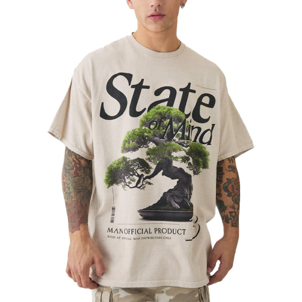 OEM T-shirt | Bonsai printed t-shirt | Eco-friendly design t-shirt | Theme creative t-shirts