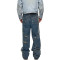 OEM pants | Light blue ripped pants | Vintage ripped pants | Street denim pants | Line printed pants