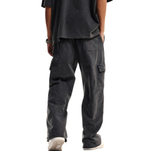 OEM pants | Solid colour straight pants | Casual overalls pants | Ribbed cotton pants | Loose pants