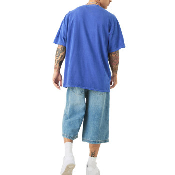 OEM T-shirt | Men's blue t-shirt | Soft cotton short sleeve tee | Trendy letter printed t-shirts