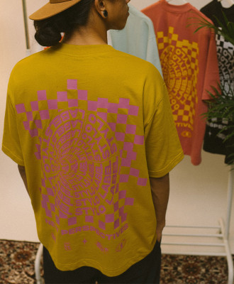 OEM T-shirt | Modern abstract graphic t-shirt | Geometric printed t-shirt | Pink t-shirts