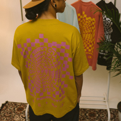 OEM T-shirt | Modern abstract graphic t-shirt | Geometric printed t-shirt | Pink t-shirts