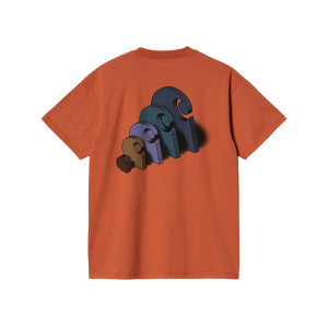 OEM T-shirt | Orange skateboard t shirt | Abstract art graphic t-shirt | Colourful printed t-shirts