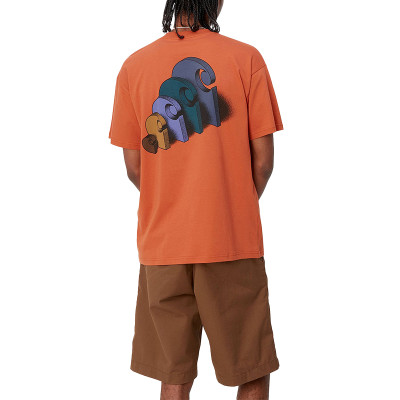 OEM T-shirt | Orange skateboard t shirt | Abstract art graphic t-shirt | Colourful printed t-shirts