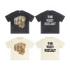 OEM T-shirt | Digital printing | Gold fist print t-shirt | Wash process | Vintage style | Distressed