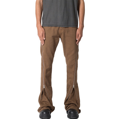 OEM pants | Double side zipper pants | Solid color pants | High-stretch pants | Slim-fit pants