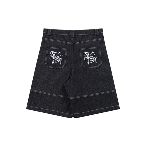 OEM shorts | Summer casual denim shorts | High-waisted shorts | High resilience | Embroidery shorts