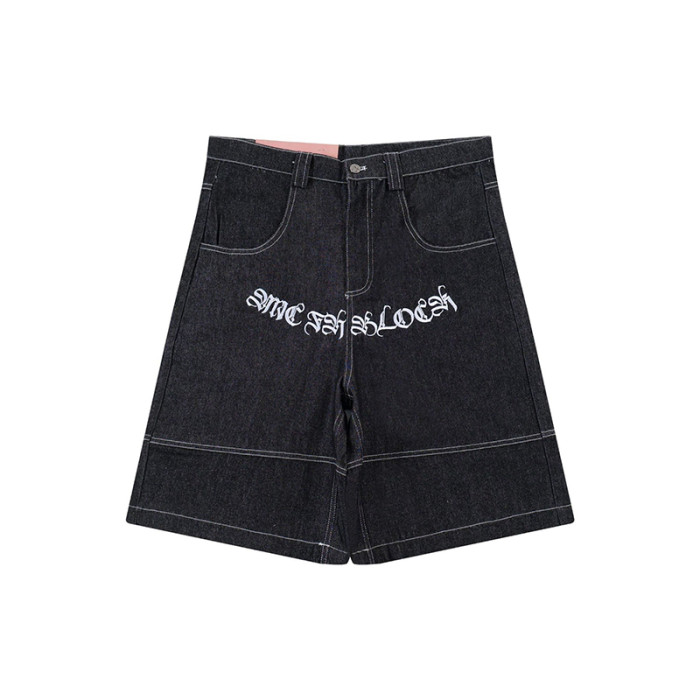 OEM shorts | Summer casual denim shorts | High-waisted shorts | High resilience | Embroidery shorts