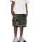 OEM shorts | Vintage camouflage shorts | Multi-pocket utility shorts | Dark greenish brown | Raggedy
