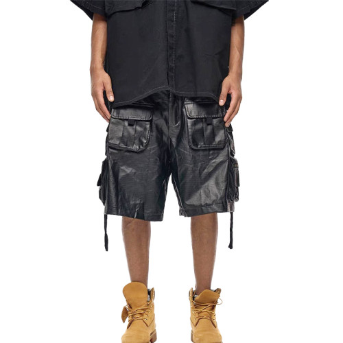 OEM shorts | Multi-pocket black shorts | Loose cargo shorts | Fashion personality | Nylon shorts