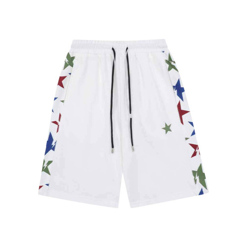 OEM shorts | Colorful star printed shorts | Casual sports style | Cotton white shorts | Breathable