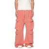 OEM pants | Oversized pants | Overalls | Solid color pants | Casual vacation style | Grapefruit red