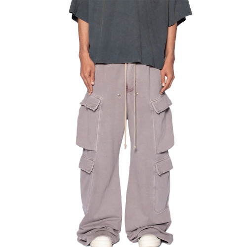 OEM pants | Oversized pants | Overalls | Solid color pants | Casual vacation style | Grapefruit red