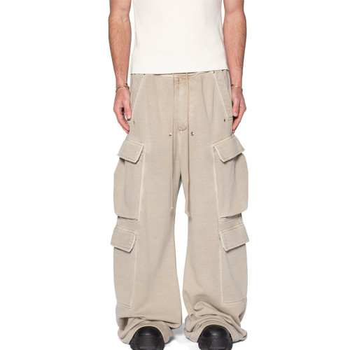 OEM pants | Oversized pants | Overalls | Solid color pants | Casual vacation style | Grapefruit red