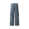 OEM pants | Vintage oversized denim pants | Striped denim pants | Multi-pocket pants | Minimalist