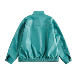 OEM jackets | Fashion red leather jacket | Stand-up collar jacket | Classic style jacket | Thickened