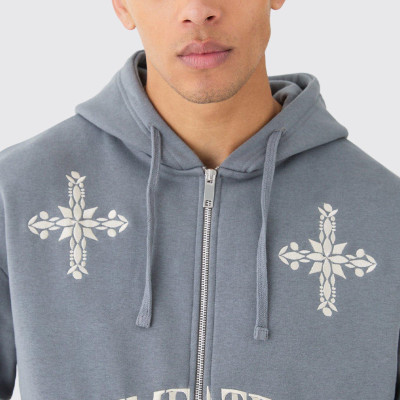 Oem jacket | Gray casual hooded jacket | Oversized jacket | Embroidered jackets | Sports suit